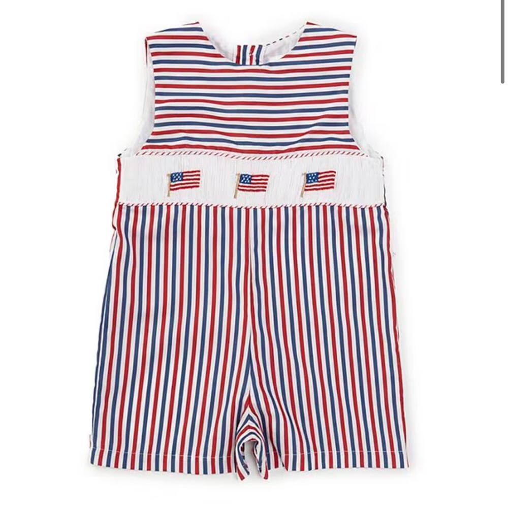 NEW Edgehill Collection Little Boys Sleeveless American Flag Jon Jon Sz 6M